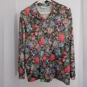 Vintage NPC Fashions floral button down